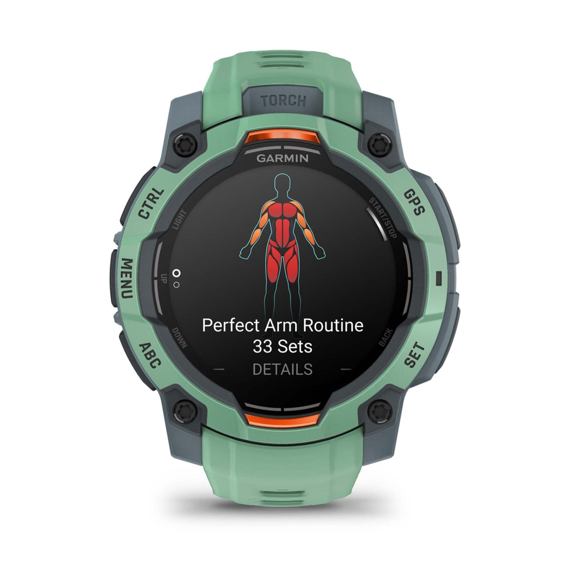 Garmin Instinct 3 – Smartwatch – 45 mm, 1,2", GPS, AMOLED, 10 ATM, Grün, Sportarmband