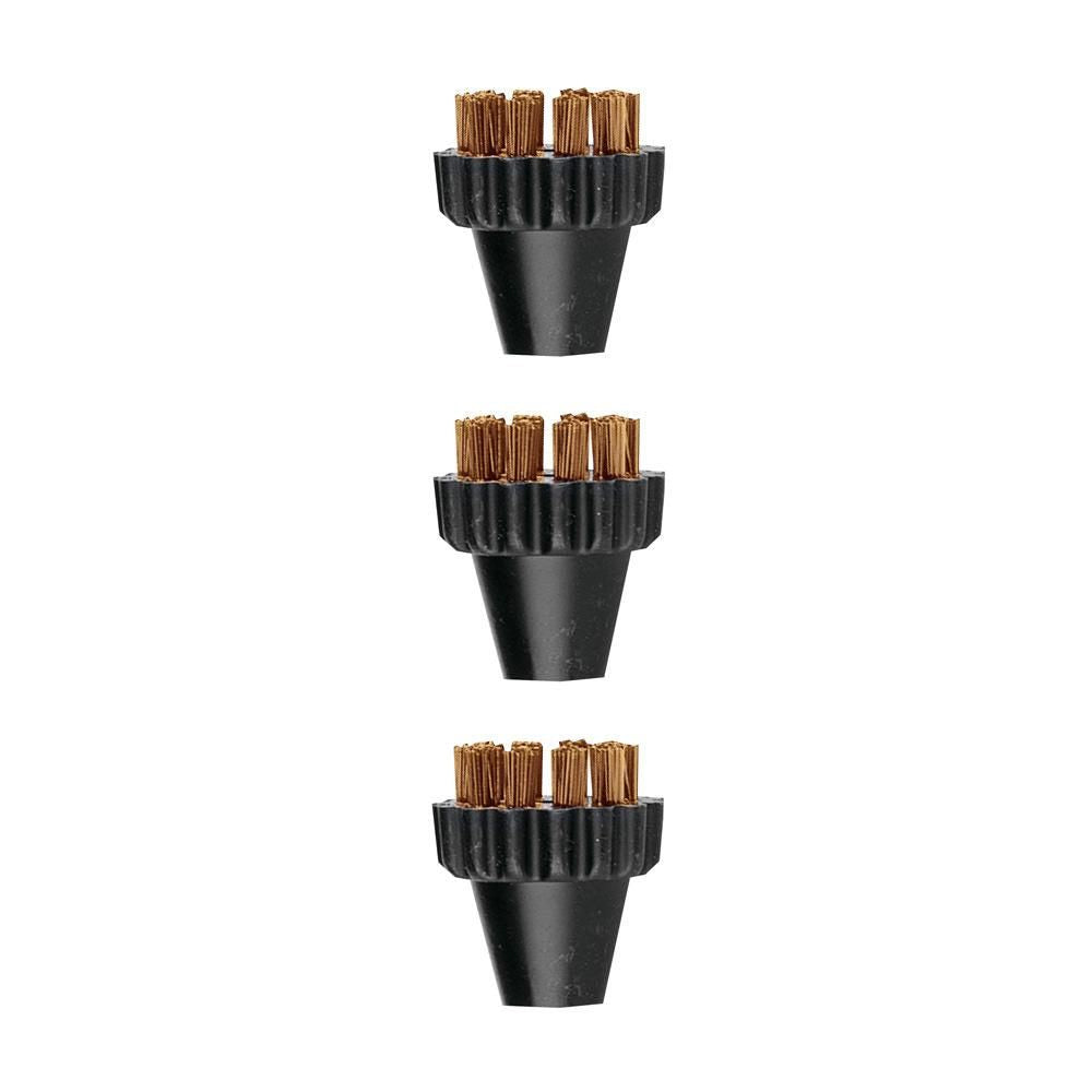 Polti Bürstenset – 3 Stk. – Kunststoff, schwarz – für Vaporetto Lecoaspira, Unico, Vaporetto Series PRO und andere