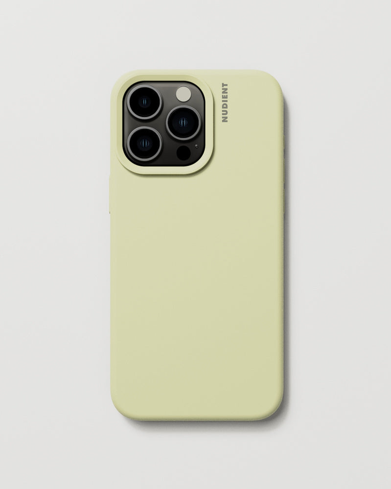 Nudient – Backcover – für Apple iPhone 15 Pro Max – gelb – Silikon, kratzresistent