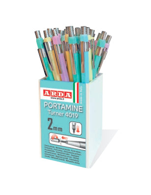 ARDA Turner 4019 Fallminenstift – 2 mm, B, mit Minenspitzer, Pastellfarben