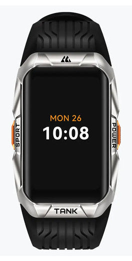 Kospet Tank X2 Ultra – Tauchcomputer-Smartwatch – 34 mm, Bluetooth, AMOLED, IP69K, Silber, Silikon