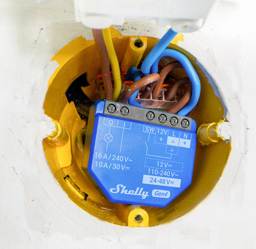 Shelly 1 Gen4 – Smart-Steckdose – WLAN, Bluetooth, Zigbee – für Amazon Alexa, Google Assistant, Matter
