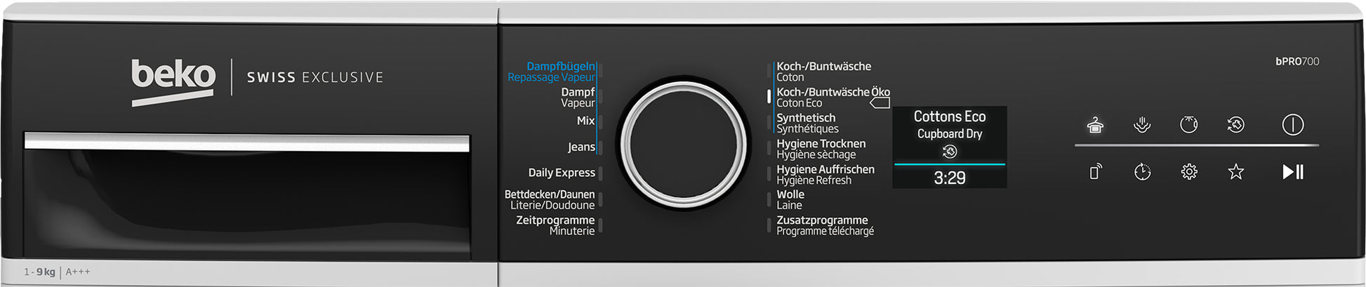 Beko Wäschetrockner TR710 – 9 kg, Wärmepumpe, Energieeffizienzklasse C, 63 dB – Weiss
