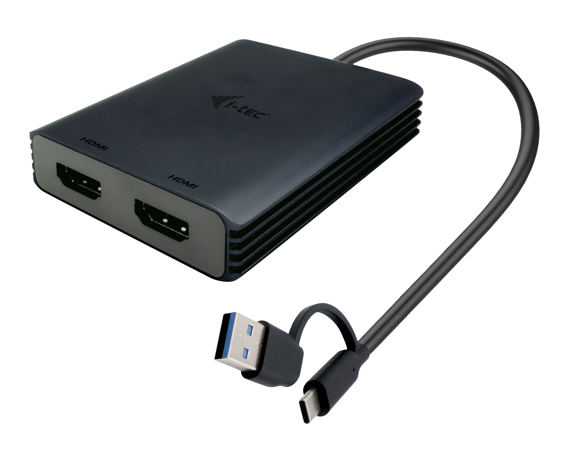i-tec USB-A/USB-C Multiport-Adapter – 2× HDMI – 2× 4K – DisplayLink