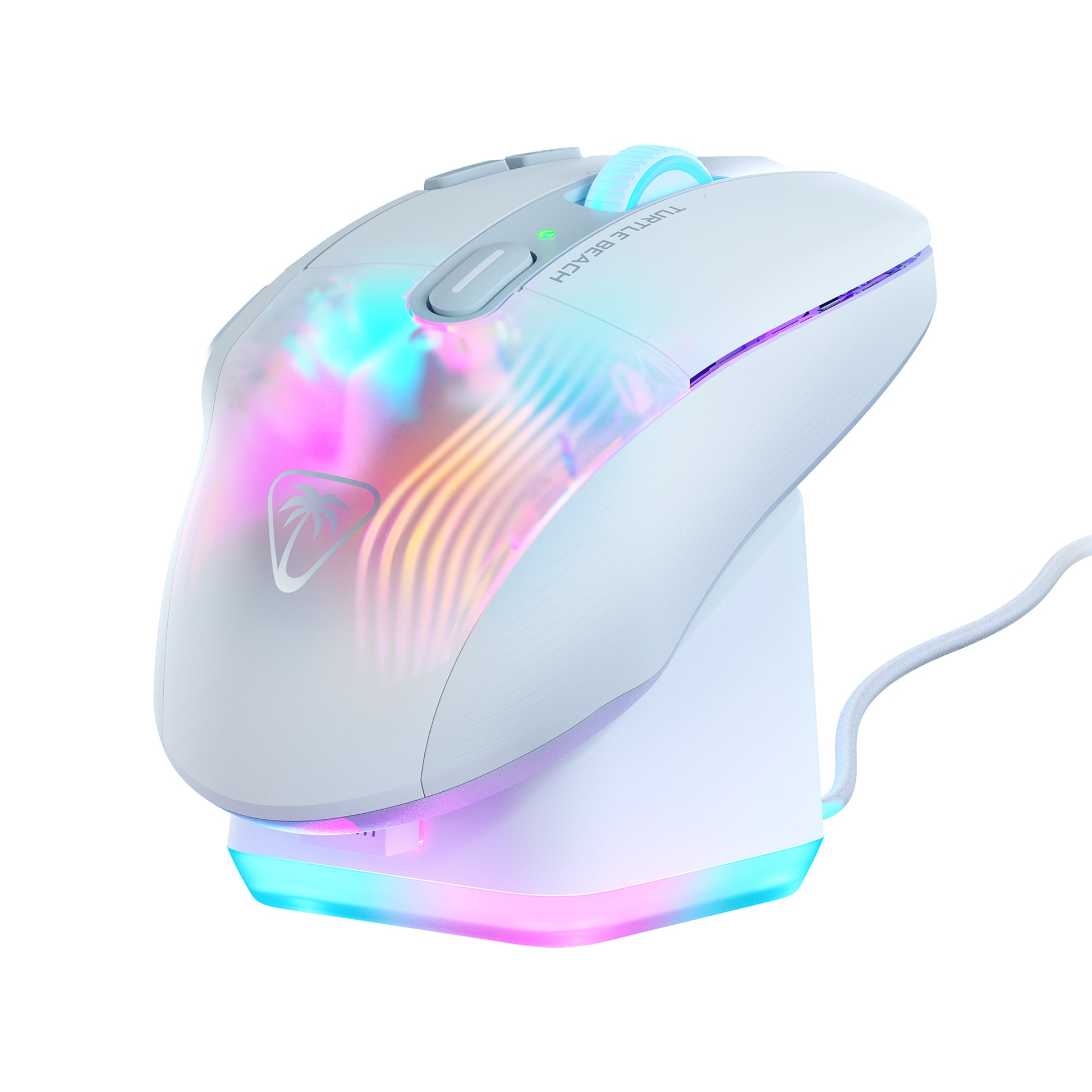 Turtle Beach Kone XP Air Gaming-Maus – kabellos, 10 Tasten, für Rechtshänder, RGB-Beleuchtung, weiss