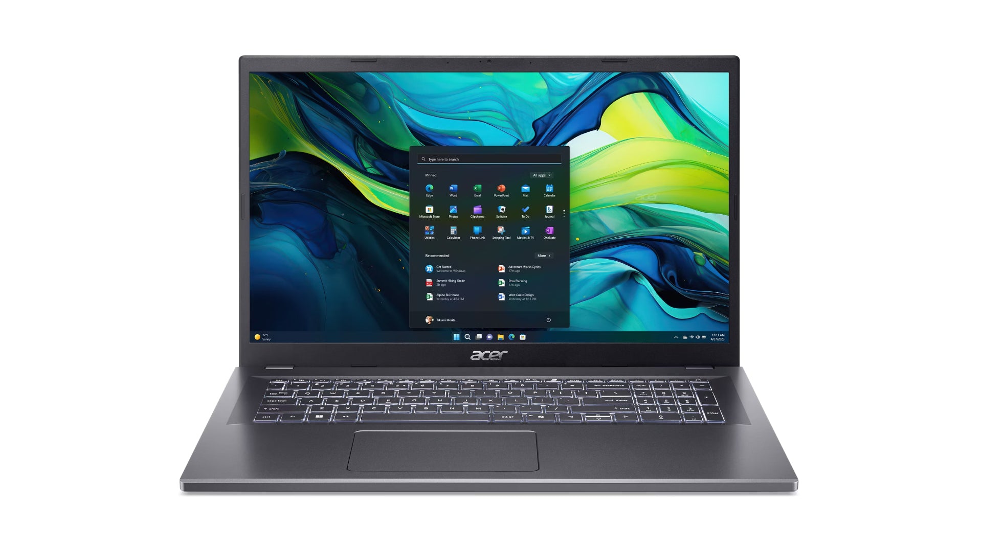 Acer Aspire 17 7-150U Notebook – 17,3", Kunststoff, Grau