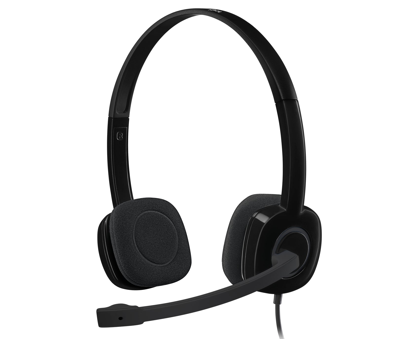 Logitech H151 Office-Headset – On-Ear, Stereo, Kabel, 3,5 mm Klinke, Schwarz