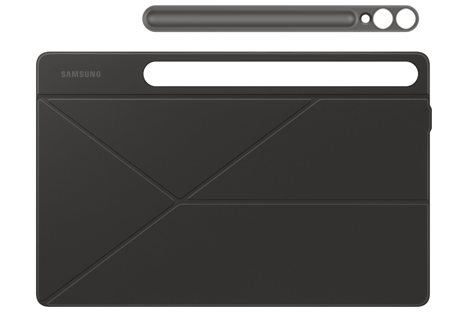 Samsung Smart Book Cover Tab S9 FE+ Notebook-Schutzhülle – für Galaxy Tab S9+, 12,4", Stoßschutz, Schwarz