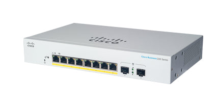 Cisco CBS220-8FP-E-2G – Managed Switch – 8×GbE, 2×SFP, L2, PoE+ 130 W, 1U