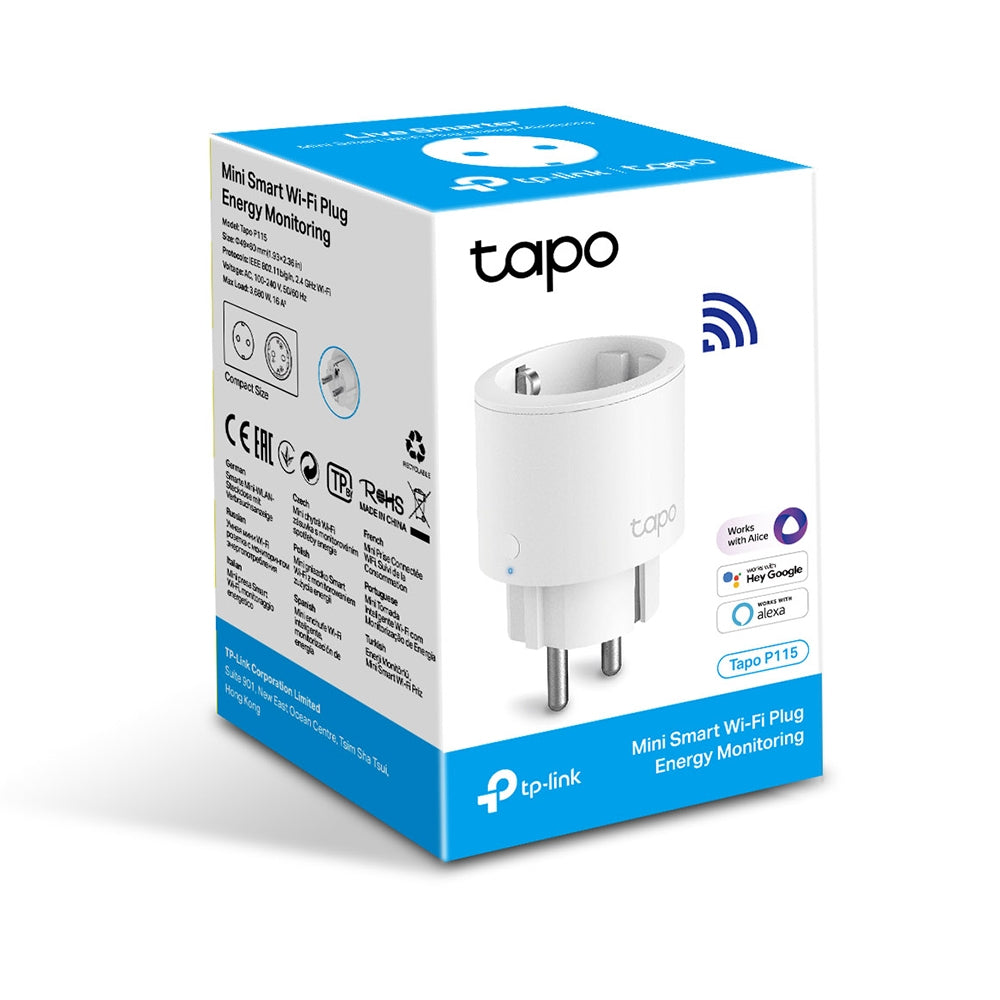 TP-Link Tapo – Smart-Steckdose – WLAN, 16 A, Verbrauchsanzeige