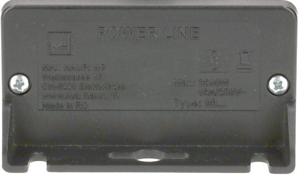 Max Hauri AG Max Hauri Power Line Steckdosenleiste, 8×T23, 1,5 m, Überlastschutz – Grau/Schwarz