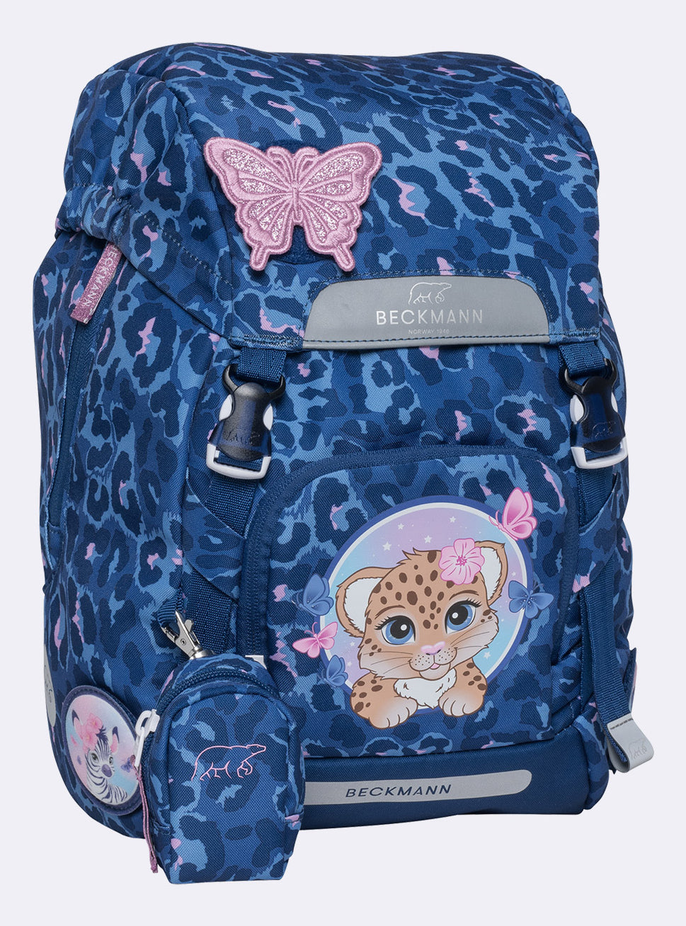 Beckmann Schulrucksack Classic – Cheetah – aus recyceltem PET