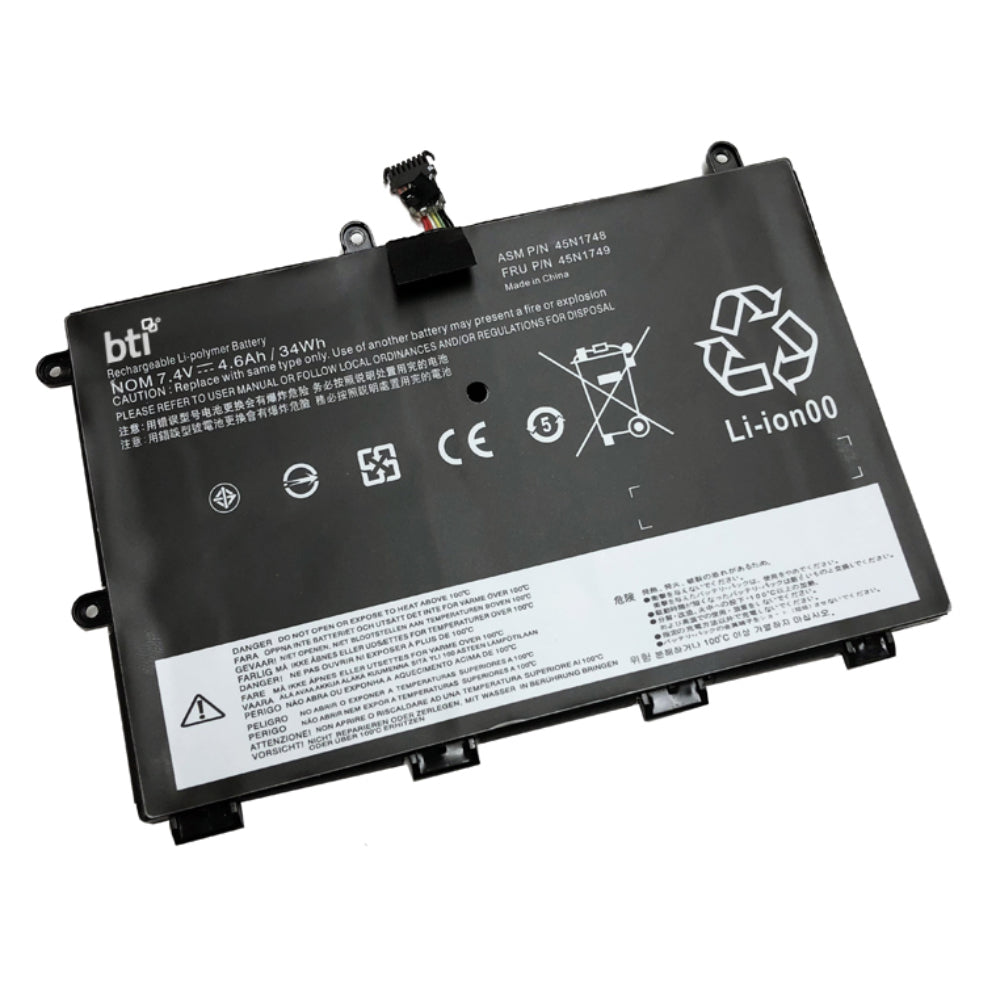 Origin Storage Notebook-Akku – für Lenovo 45N1748 – 34 Wh, 7,4 V (3 Zellen) – Schwarz