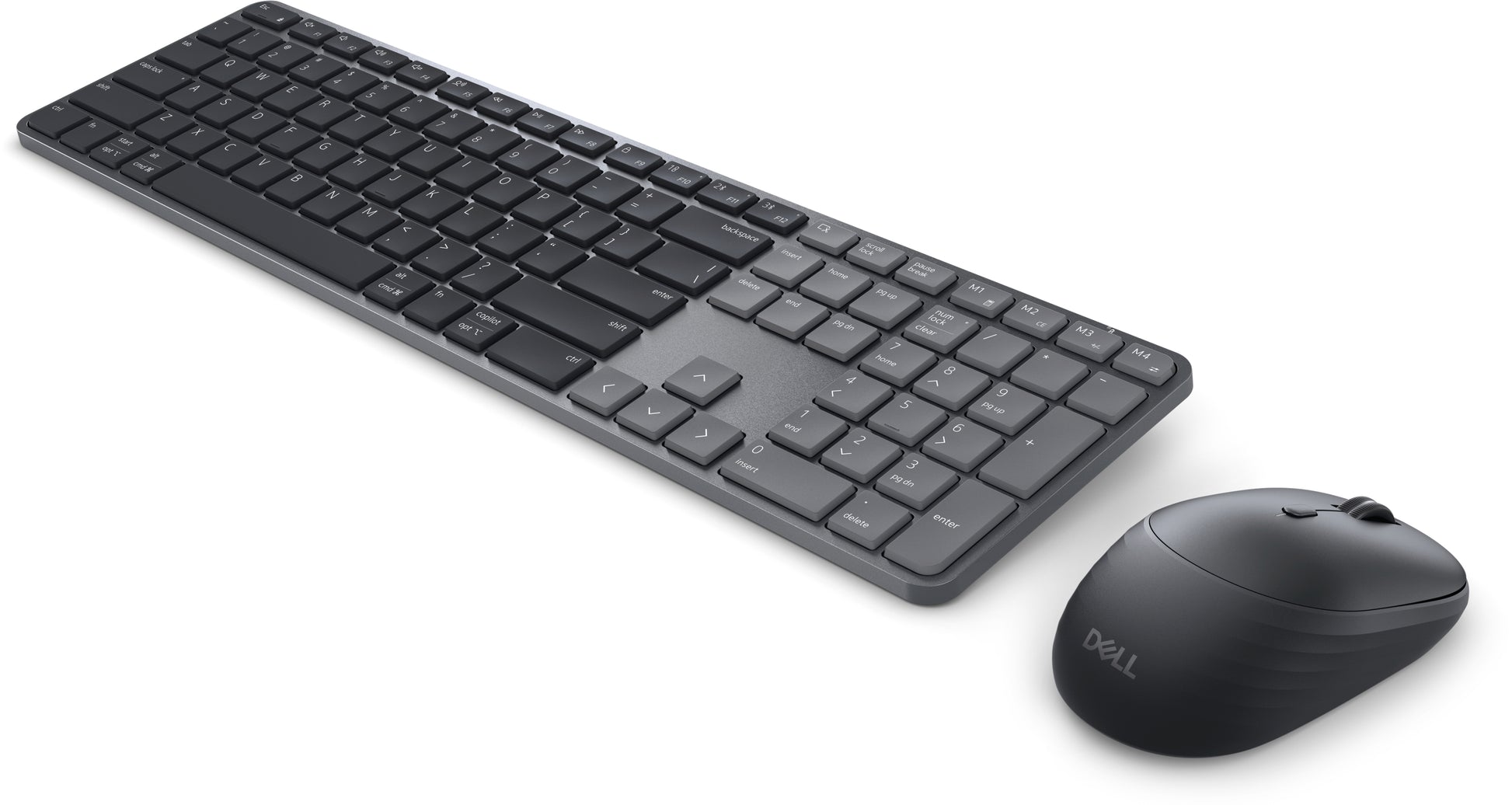 DELL Pro 7 Slim KM726 – Tastatur-Maus-Set – Bluetooth & 2,4 GHz (USB-A) – QWERTY (US-INT) – Schwarz