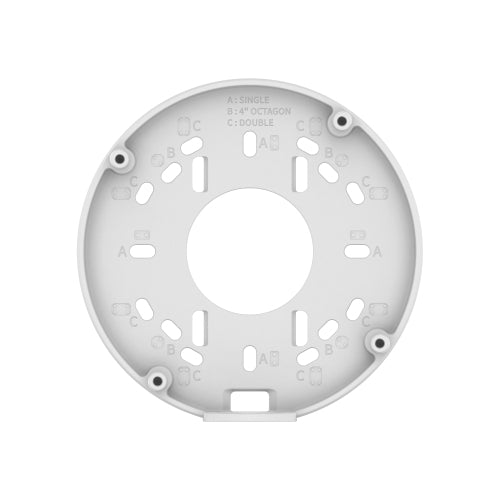 Hanwha SBV-140WW Anschlussbox – Wandmontage, Aluminium, vandalgeschützt – für QNV-C8083R, QNV-C9083R – Weiss