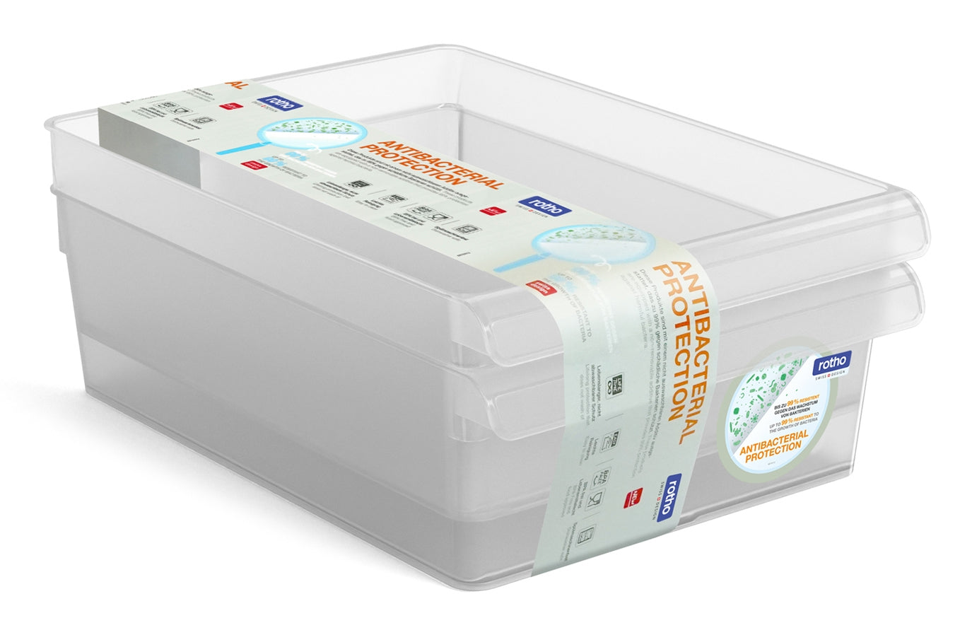 Rotho LOFT – Vorratsdose 9,7 l, 22 × 31 × 12 cm, Polypropylen (PP), transparent
