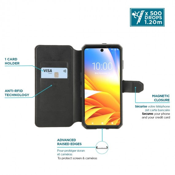 Mobilis Schutzgehäuse – ORIGINE RUGGED CASE FOLIO – robust, 1-Slot – für Zebra EM45 – schwarz