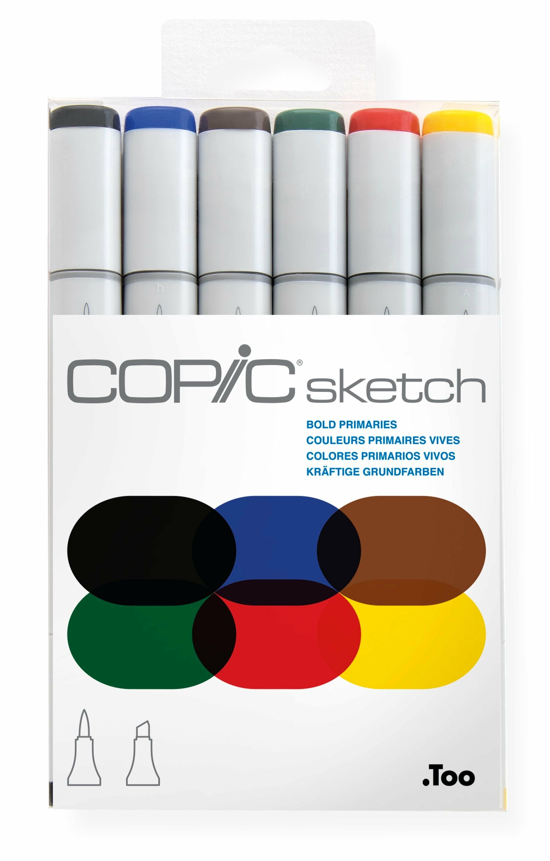 Copic Marker – Sketch, Bold Primaries, Meissel-/Bürstenspitze