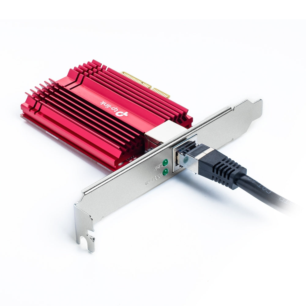 TP-Link TX401 PCIe 10-Gigabit Netzwerkkarte – 10 Gbit/s (10GBase-T), PCIe 3.0, 1× RJ-45, für Windows/Linux