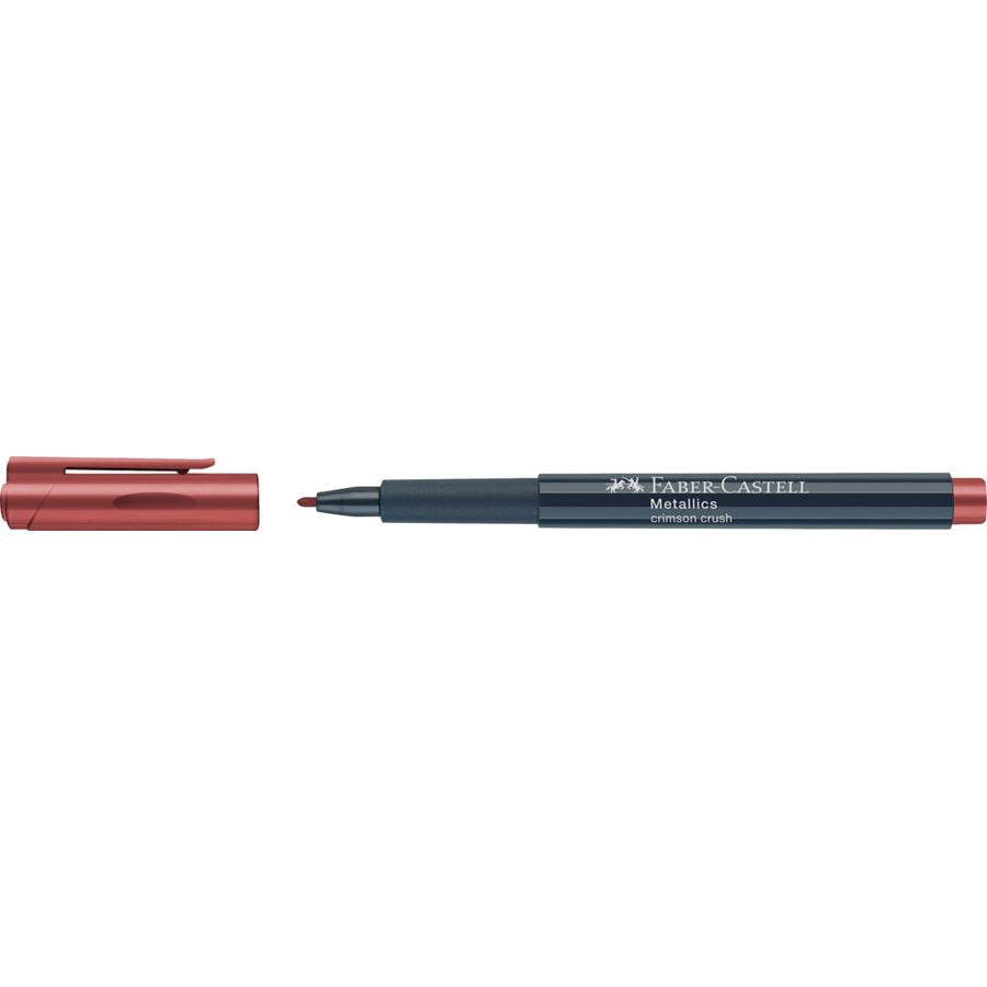 Faber-Castell Non-Permanent Marker Metallic – Rundspitze 1,5 mm – Crimson Crush – trocken abwischbar