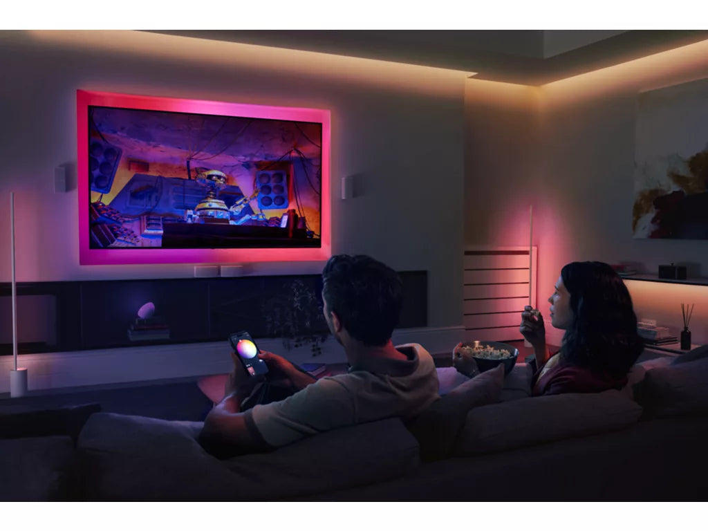 Philips Hue Lightstrip LED Flux Gradient 10 m – Bluetooth – RGBW – 2'000 lm 20 W – IP20 – weiss, Silikon