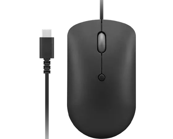 Lenovo GY51D20875 – Maus – Kabelgebunden (USB-C), 2400 DPI, beidhändig, Schwarz