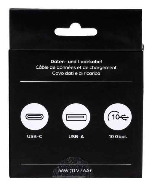ONIT USB-A auf USB-C Kabel – USB 3.2 Gen 2 (10 Gbit/s) – 1 m – PD 66 W – Textilmantel – Weiss