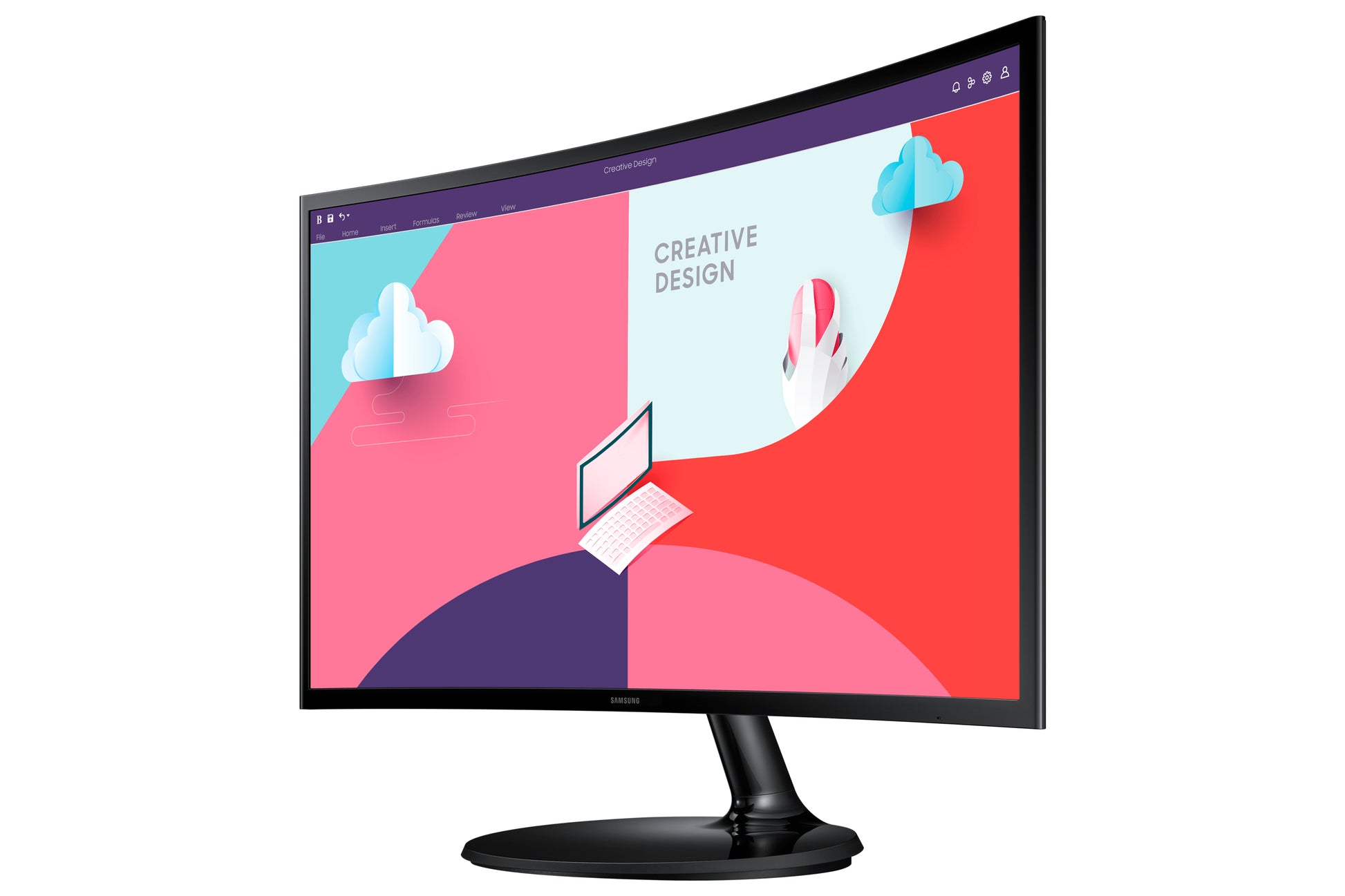 Samsung S36C – Monitor, 24" 1920 × 1080 (Full HD), VA, 75 Hz, 250 cd/m², VESA 75 × 75, Schwarz