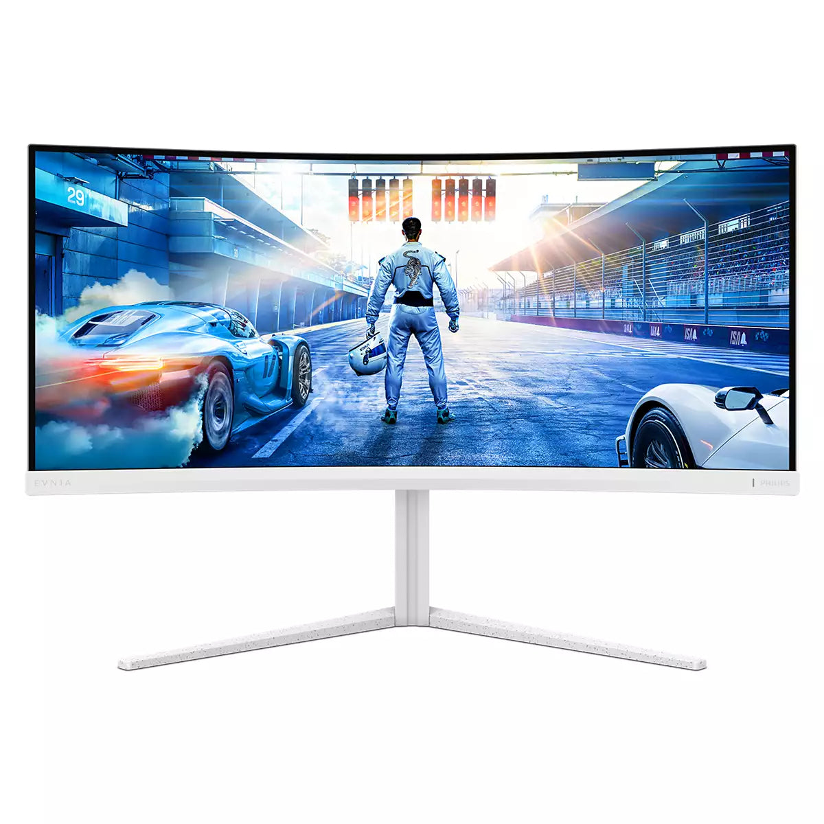 Philips Evnia 5000 34M2C5501A/00 – Monitor, 34", Curved, USB-Hub, Lautsprecher, VESA 100 × 100, Weiss