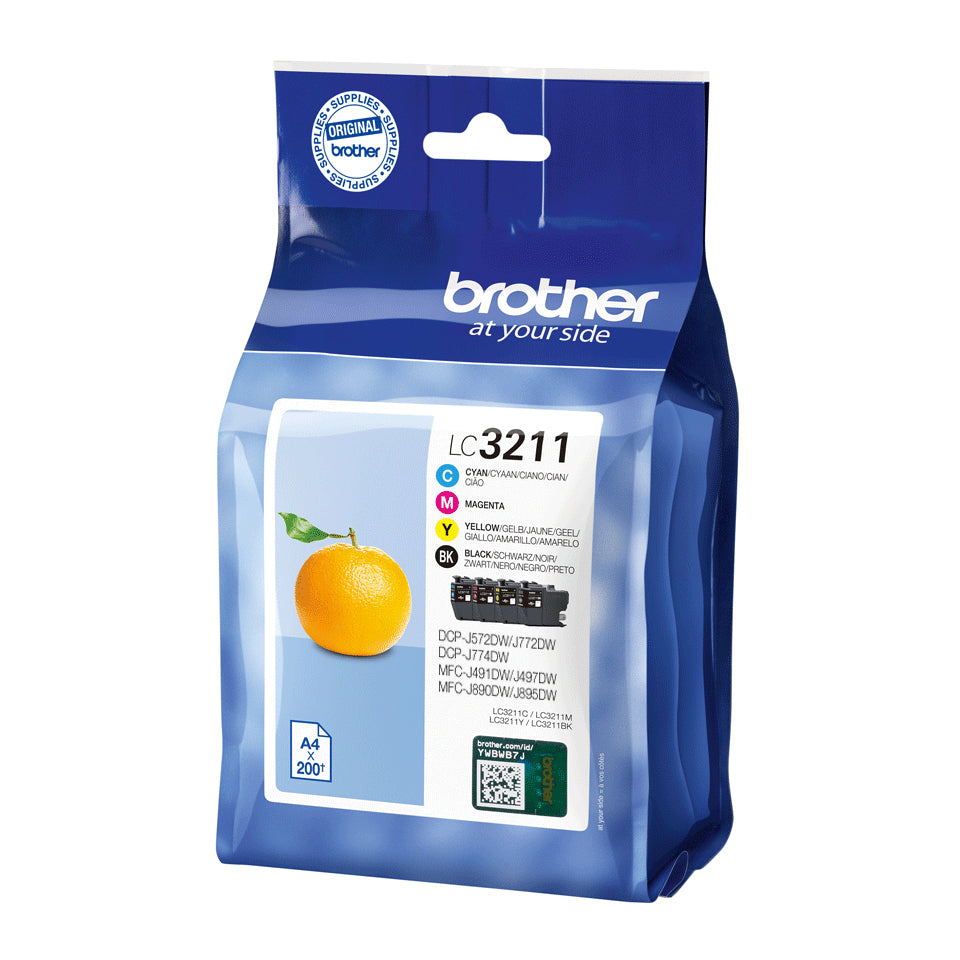 Brother Tintenpatronen-Multipack CMYK, 4er-Pack – für Tintenstrahldrucker/Multifunktionsgeräte