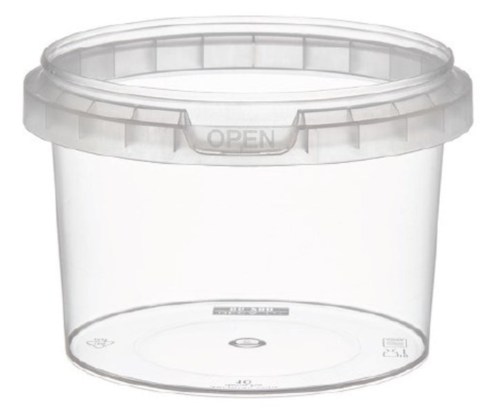 Weita Schale (mit Deckel), Polypropylen (PP), rund – 280 ml Ø 9,7 cm, transparent – 40 Stk.
