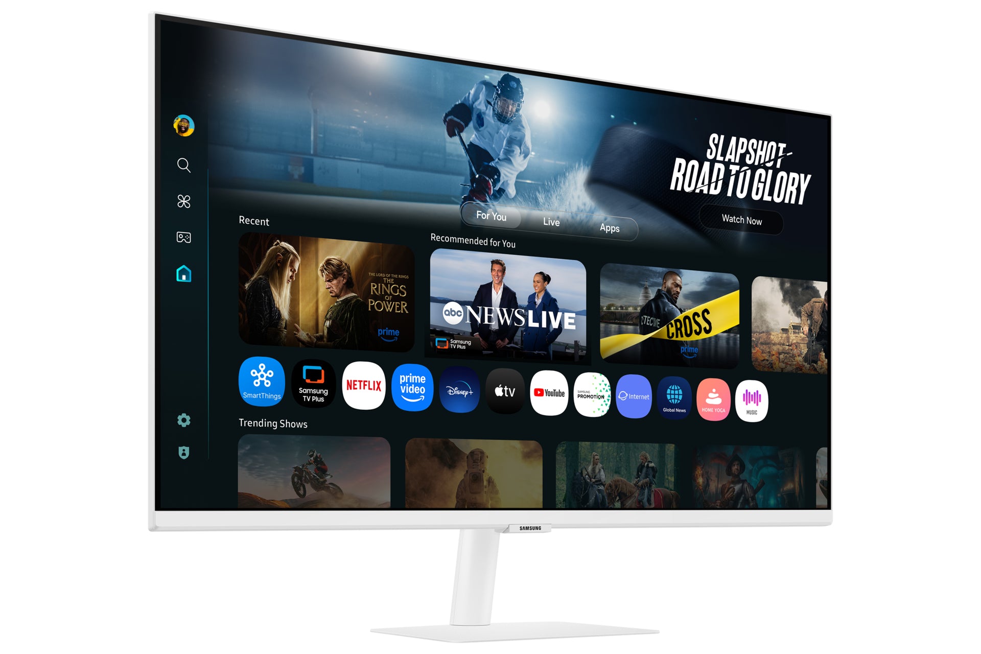 Samsung M70F – Monitor, 4K, HDR10, Smart Monitor, Weiss