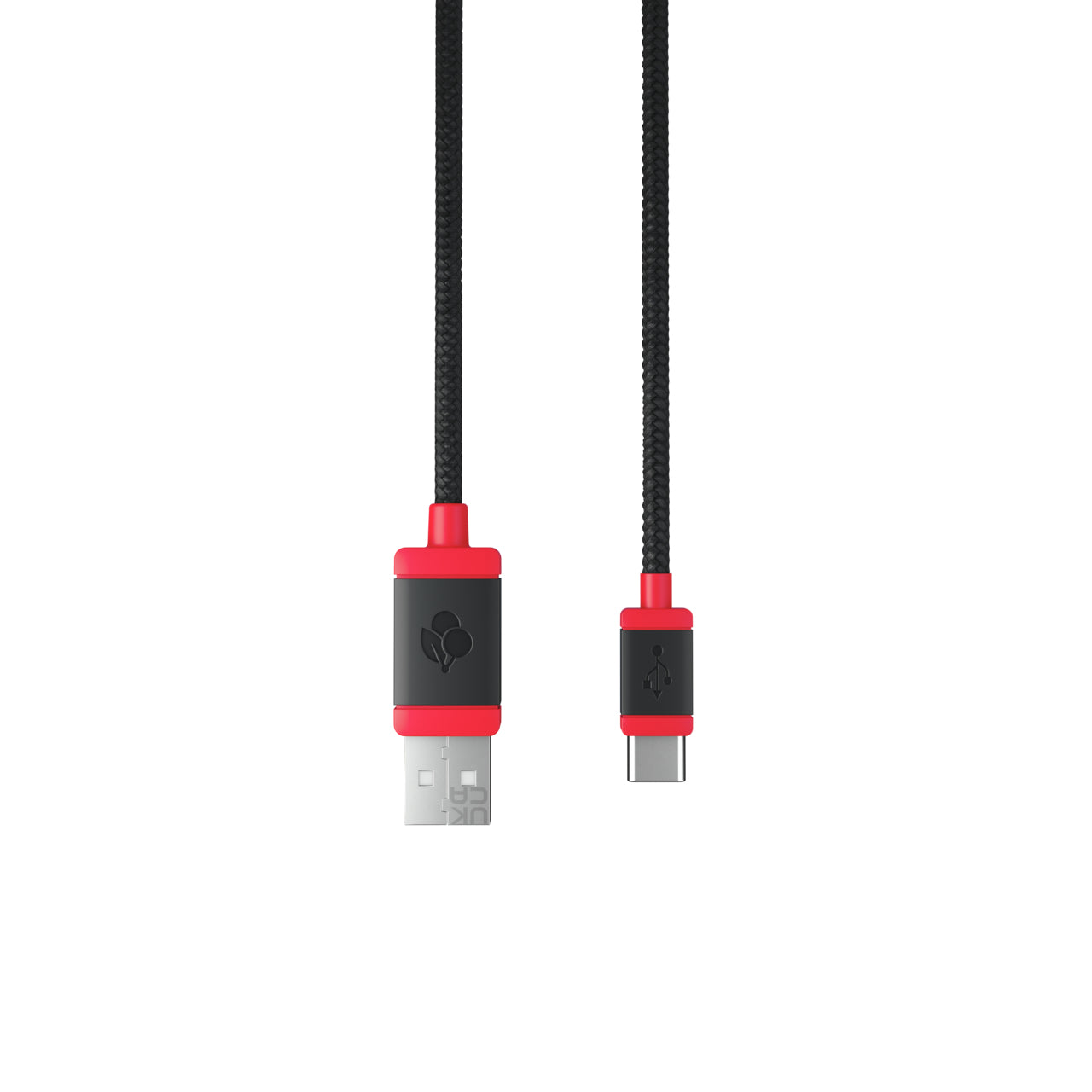 CHERRY USB-A auf USB-C Kabel – USB 2.0 (480 Mbit/s) – 1,5 m – Geflochten – Schwarz