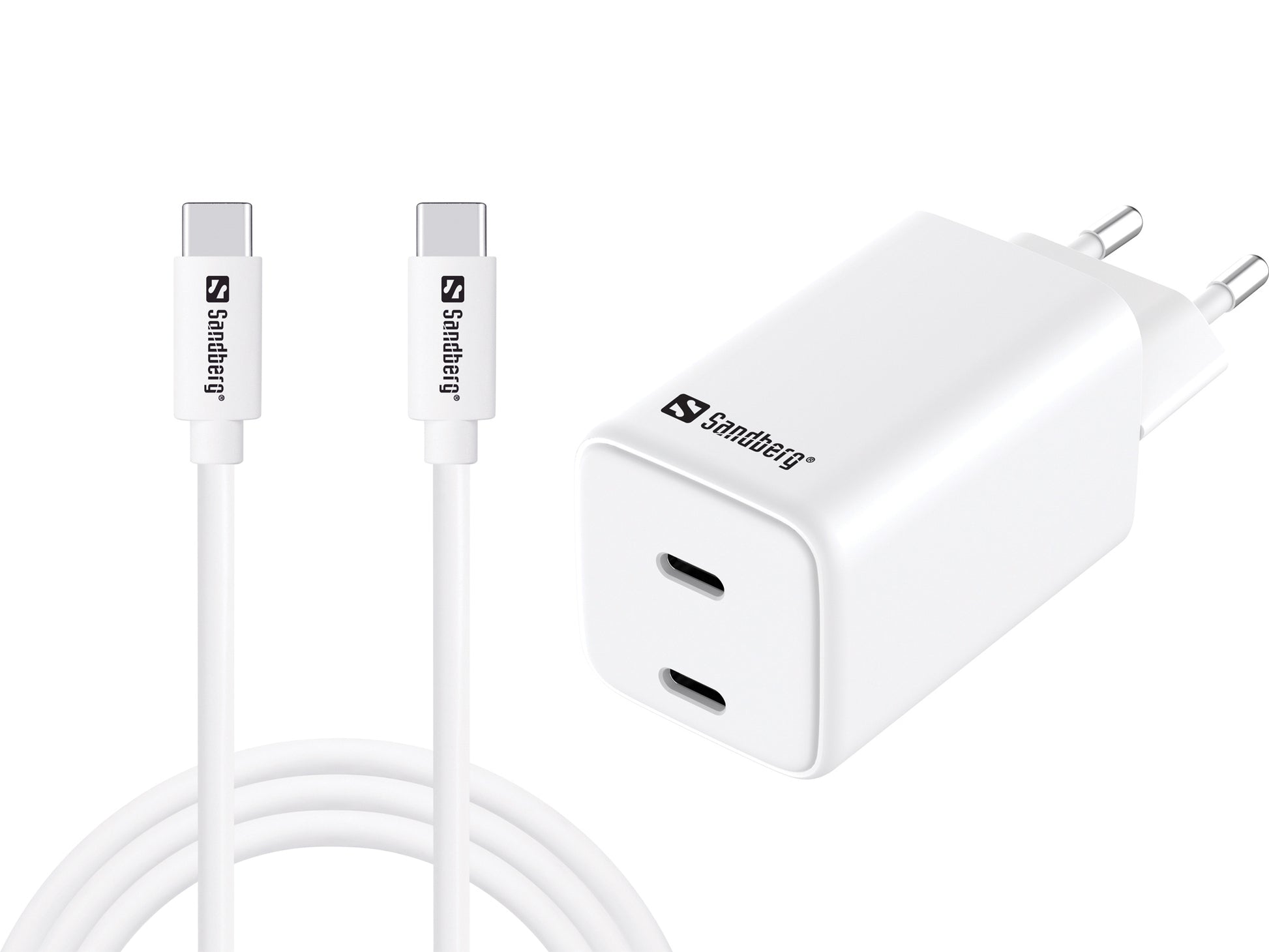 Sandberg 441-75 USB-Wandladegerät 65 W – USB-C×1 – PD – EU-Stecker (Typ C) – 1,5 m Kabel
