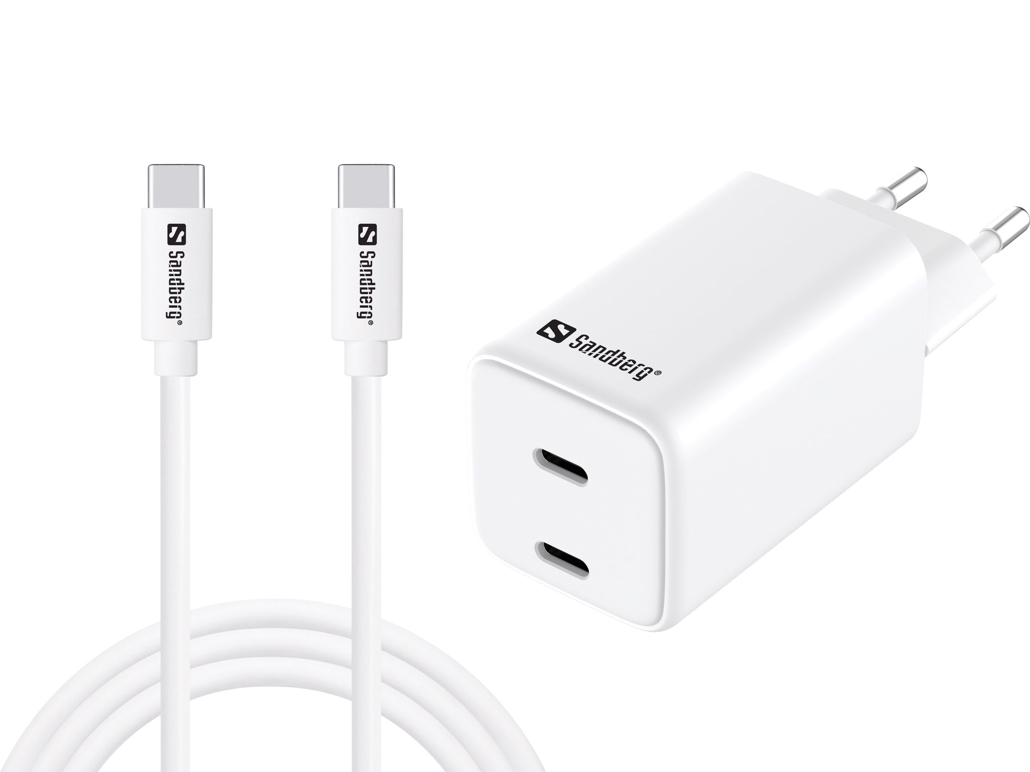 Sandberg 441-75 USB-Wandladegerät 65 W – USB-C×1 – PD – EU-Stecker (Typ C) – 1,5 m Kabel