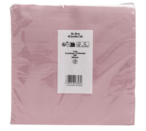 PRONAPPE Servietten – altrosa – 38 × 38 cm, 2-lagig – 40 Stück