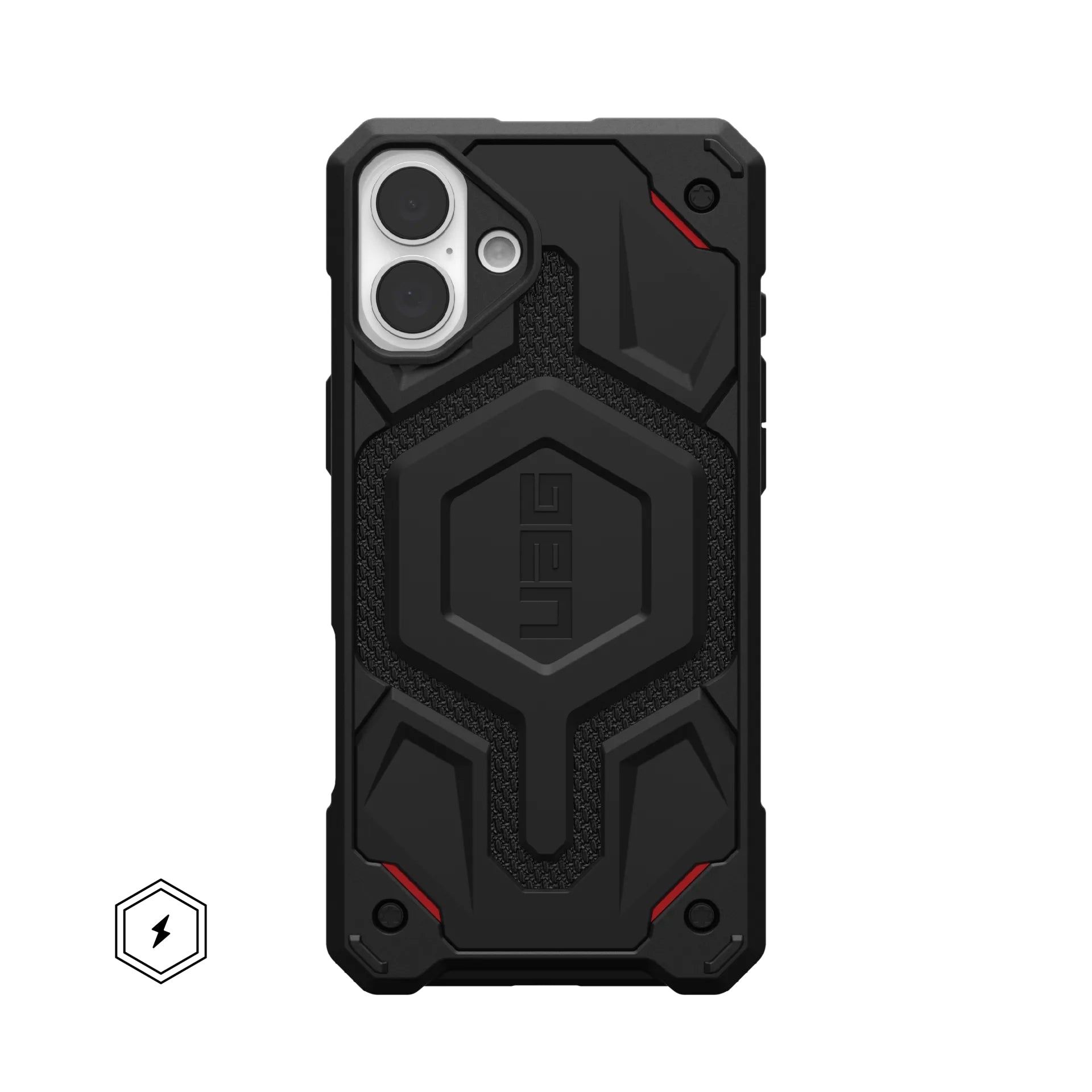 Urban Armor Gear Backcover Monarch Pro – für Apple iPhone 16 Plus – schwarz – Kevlar – MagSafe-kompatibel