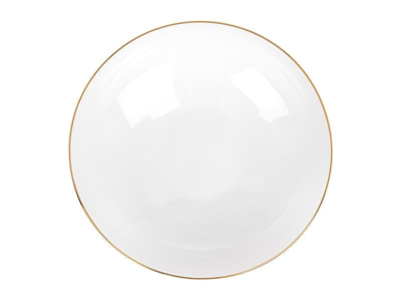 Furber. Furber Suppenschüssel – 6er Set, 800 ml, Ø 20,5 cm, Knochenporzellan, Weiss/Gold, spülmaschinenfest
