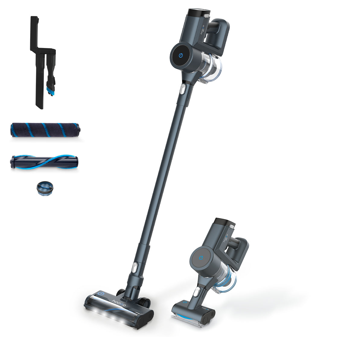 Hoogo Akkustaubsauger S5+, 2-in-1 – 75 min, 165 AW, Behälter 0,4 l