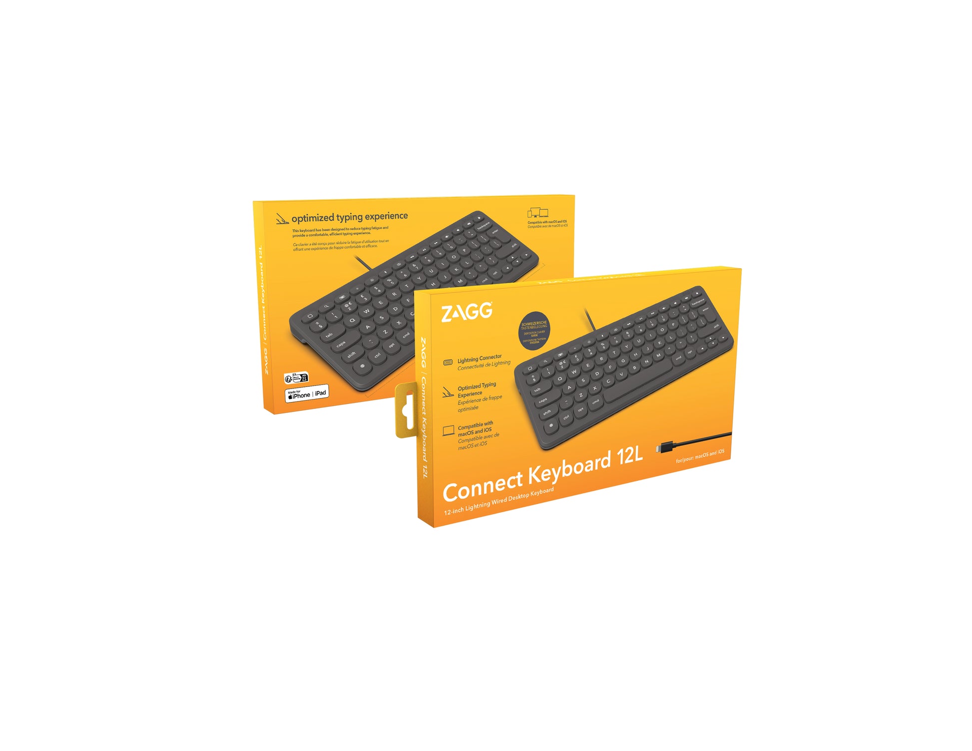 ZAGG Connect Tastatur – Tastatur, CH-Layout (DE-CH), Dunkelgrau