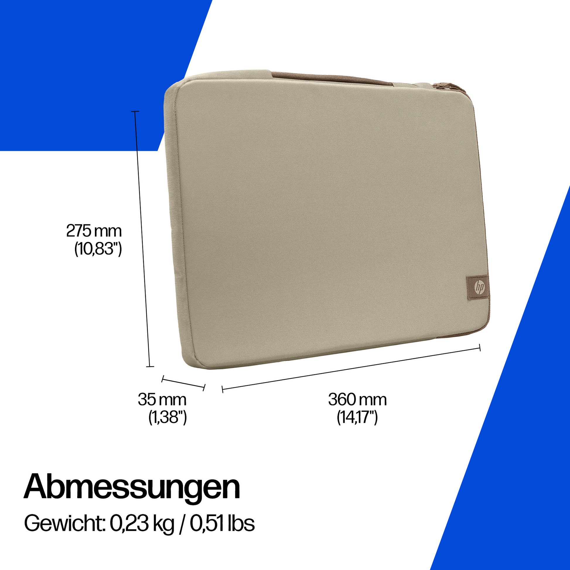 HP Notebook-Schutzhülle bis 14" – Latte Taupe