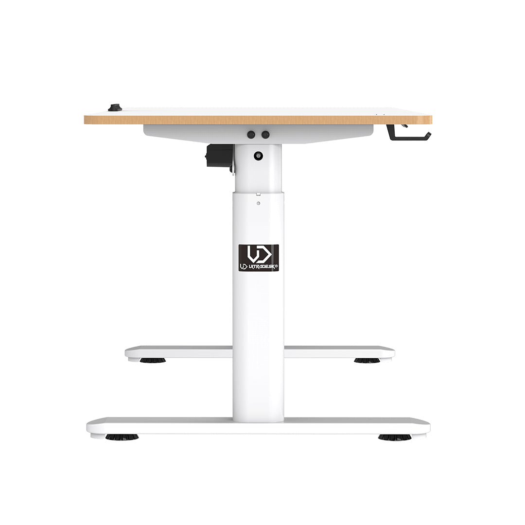 Ultradesk Pulsar Gaming-Tisch – 120 × 60 cm, höhenverstellbar, weiss, Stahl