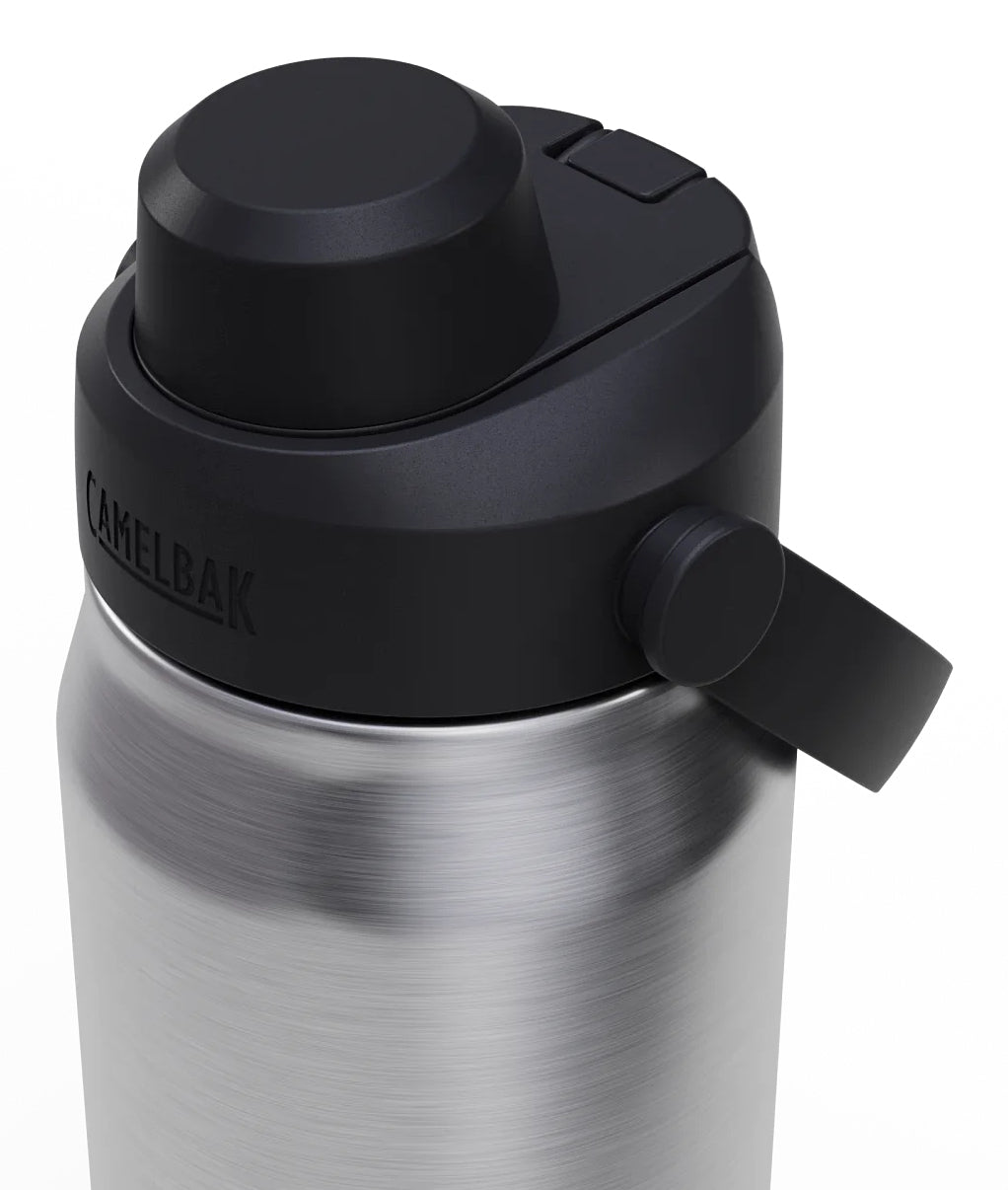 CamelBak Thrive Chug V.I. Isolierflasche 739 ml – doppelwandig, Edelstahl, Klappdeckel, Silber