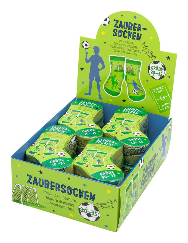 Sheepworld Zaubersocken Fussball Socken – Grösse 30–35, Grün, 73% Baumwolle/21% Polyester/4% Nylon/2% Elasthan