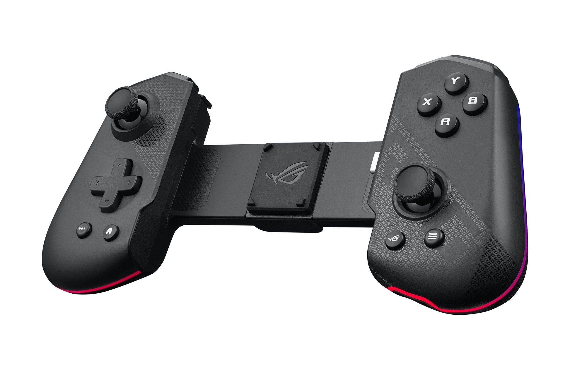 ASUS ROG Tessen – Gamepad – USB 3.2 Gen 1 (USB‑C), RGB, Programmierbare Tasten, für Android, Schwarz/Grau