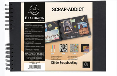 Exacompta Fotoalbum Scrap Addict – schwarz, 320 × 220 mm