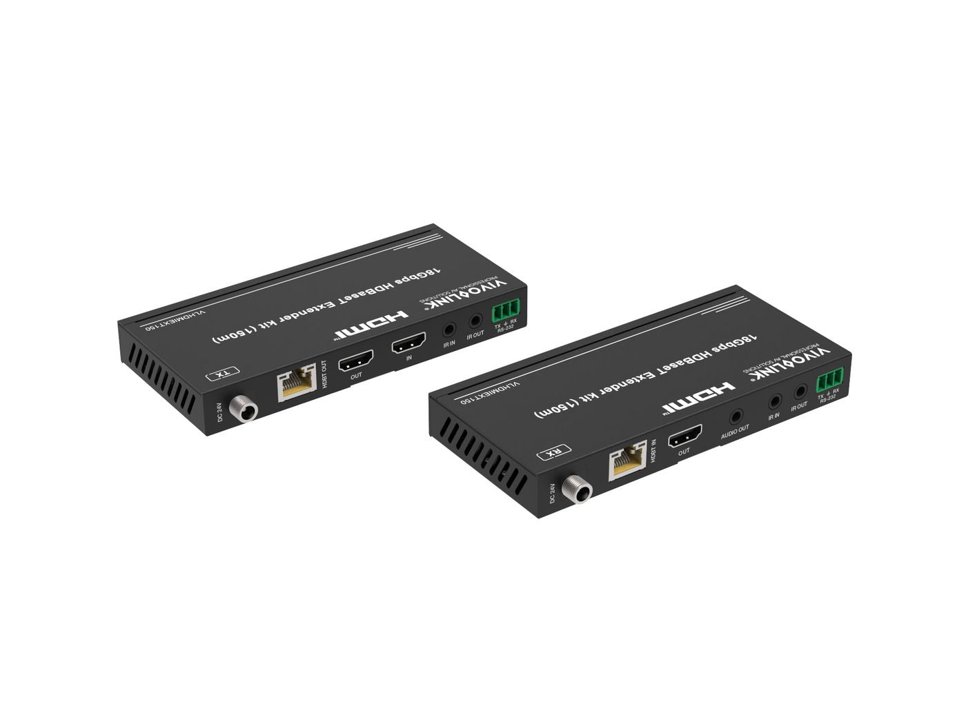 Vivolink VLHDMIEXT150 – HDBaseT HDMI Extender-Set, 18 Gbit/s, 150 m