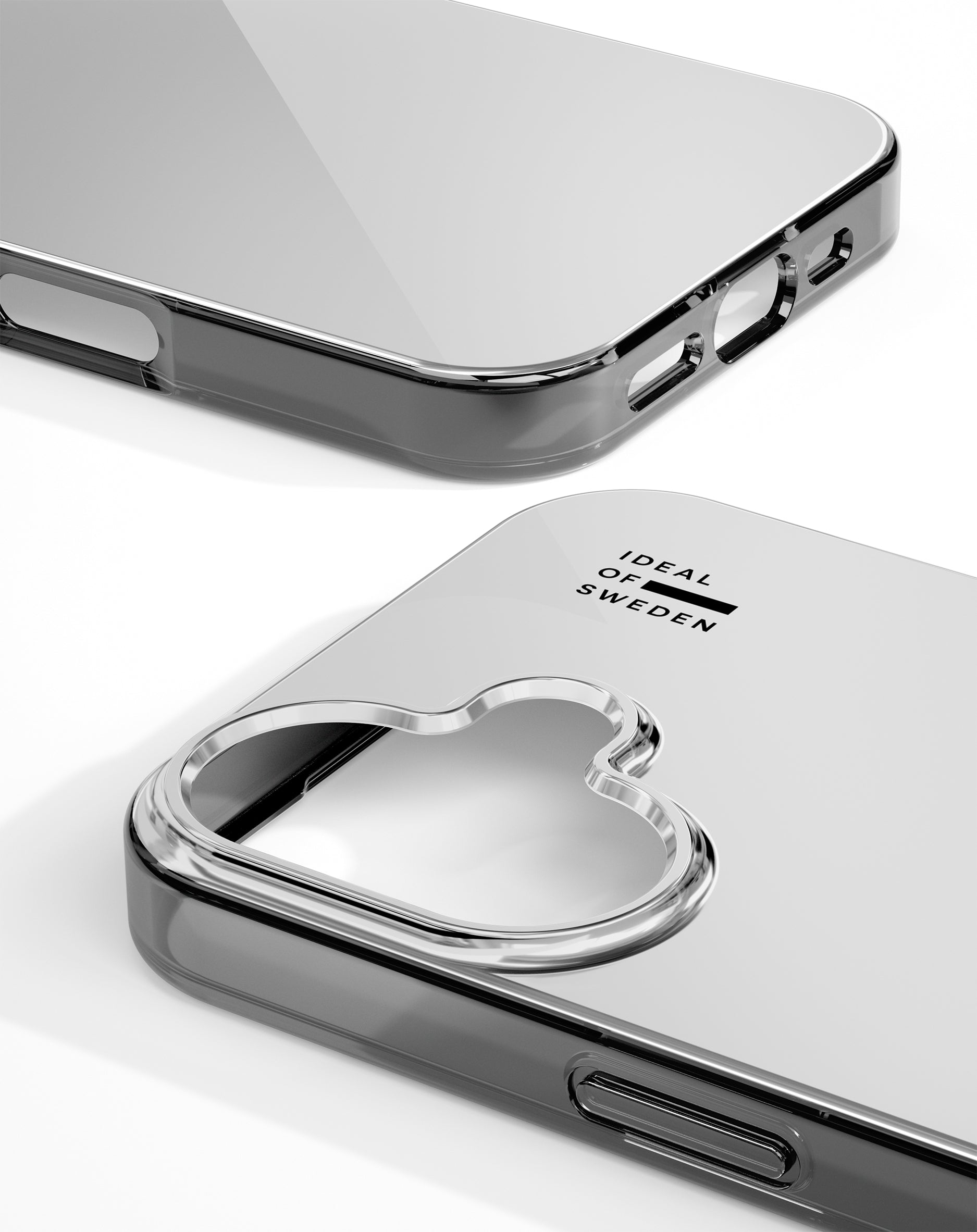 iDeal of Sweden Cover Mirror – Backcover – für Apple iPhone 16, MagSafe, TPU, Silber, bis 3 m Sturzsicher