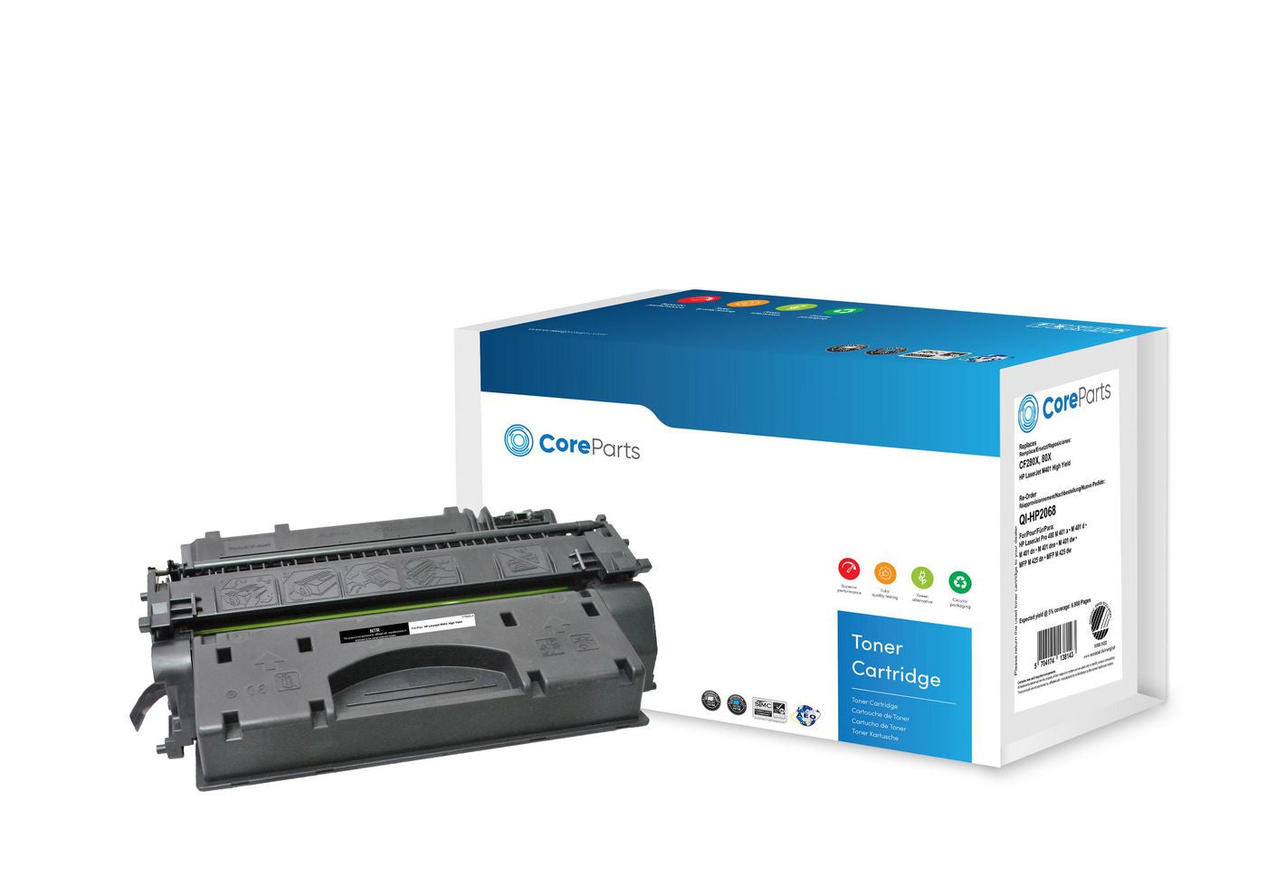 CoreParts 80X (CF280X) Schwarzer Toner – Kompatibel XL – 6'900 Seiten – für HP LaserJet M401