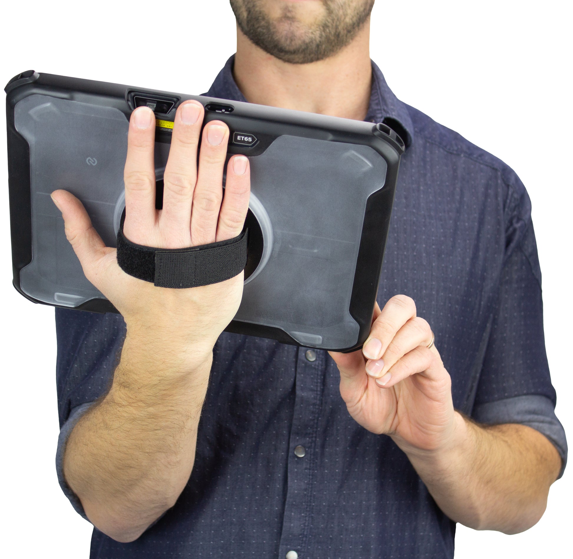 InfoCase Tablet-Hülle für Zebra ET60/ET65 10,1" – Schwarz/Grau